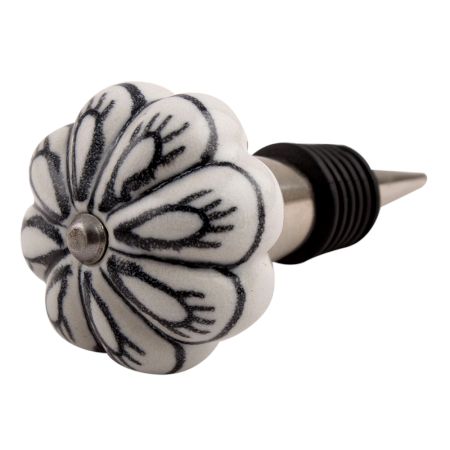 Black Spider Ceramic Wine Stopper  (Pack Of One Piece)